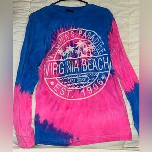 Tie-dye long sleeve tee